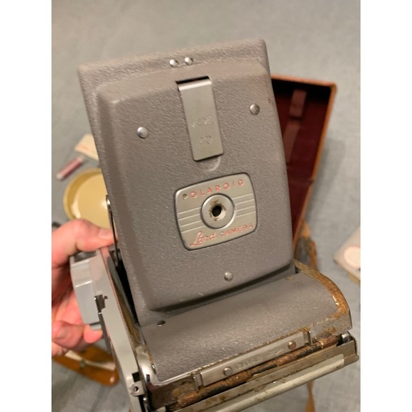 Vintage Polaroid Land Camera Model 95 1948 Gray Folding Bellows Camera Case - Picture 4 of 14
